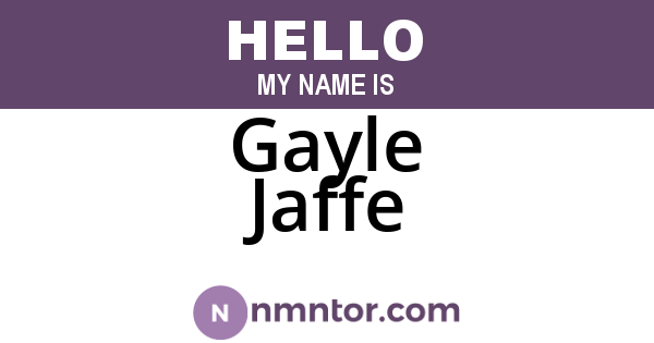 Gayle Jaffe