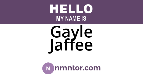 Gayle Jaffee