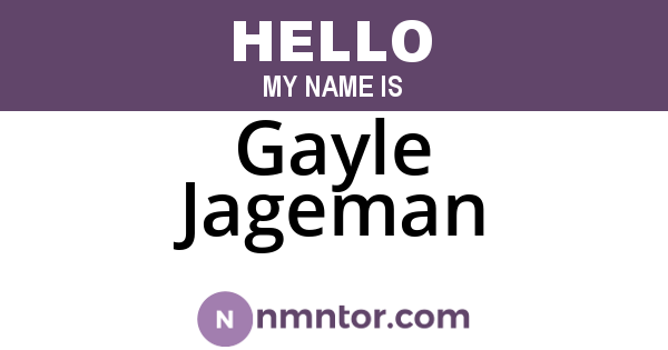 Gayle Jageman