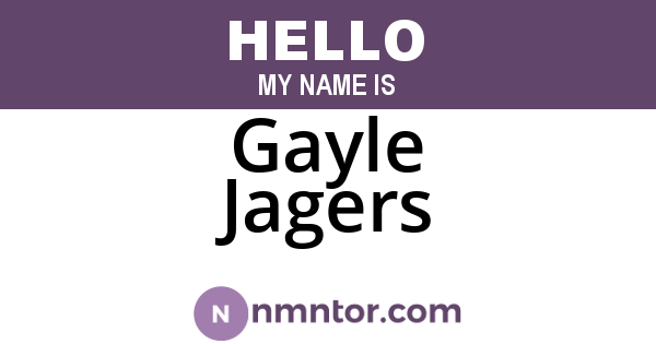 Gayle Jagers