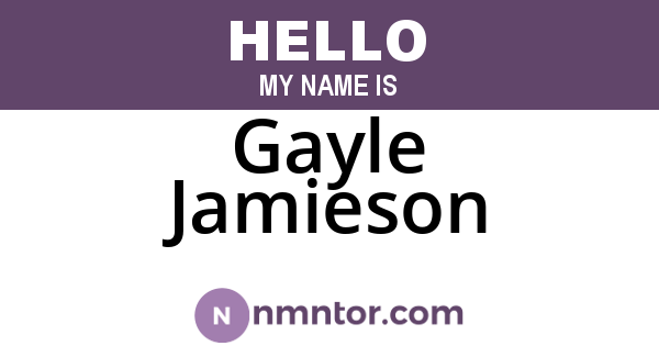 Gayle Jamieson