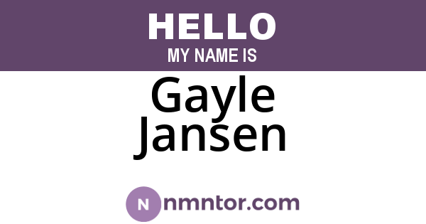 Gayle Jansen