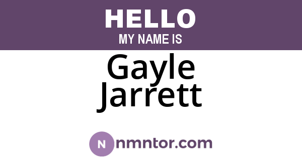 Gayle Jarrett