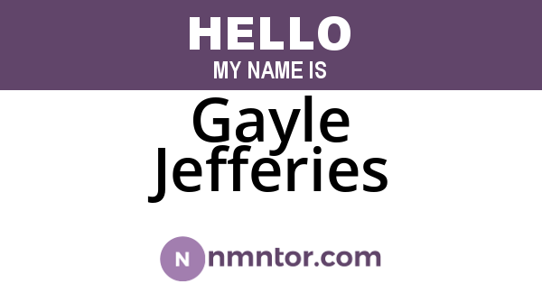 Gayle Jefferies