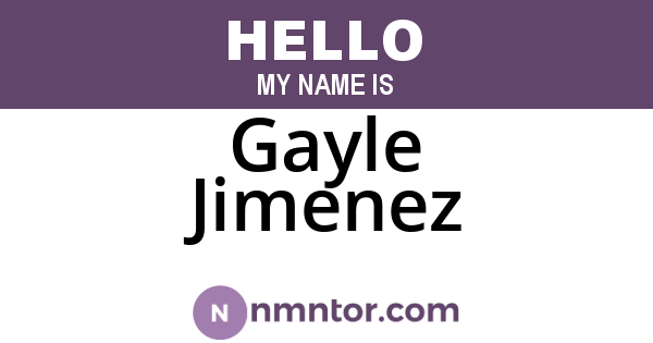 Gayle Jimenez