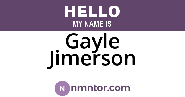 Gayle Jimerson
