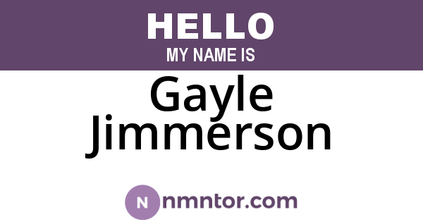 Gayle Jimmerson