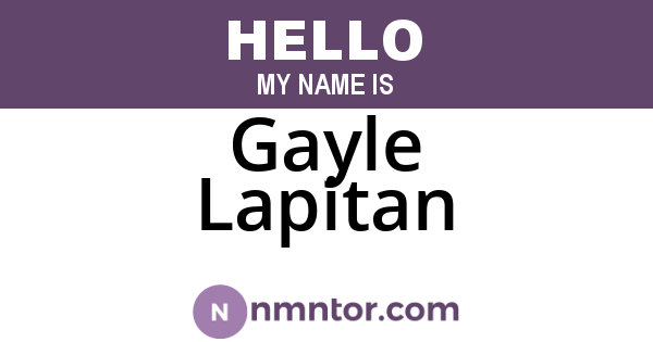 Gayle Lapitan