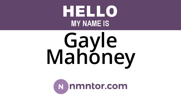 Gayle Mahoney