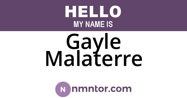 Gayle Malaterre