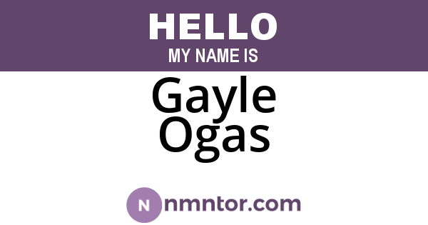 Gayle Ogas