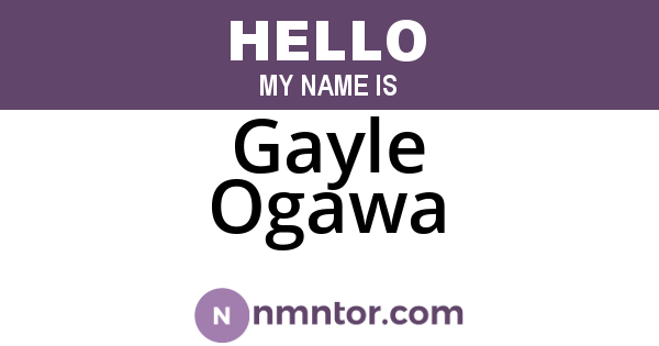 Gayle Ogawa
