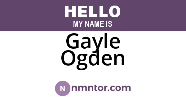 Gayle Ogden