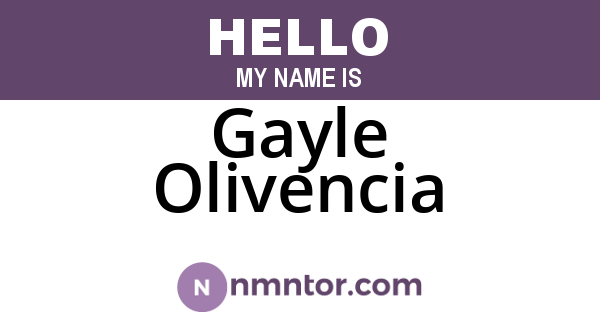 Gayle Olivencia