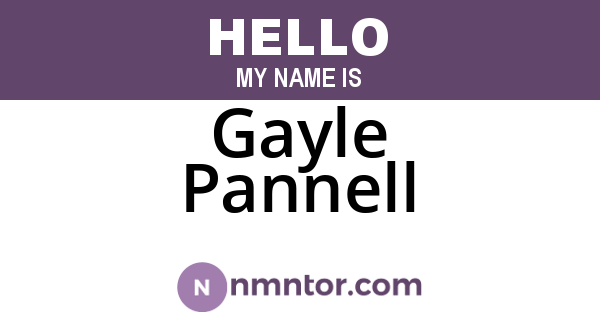 Gayle Pannell