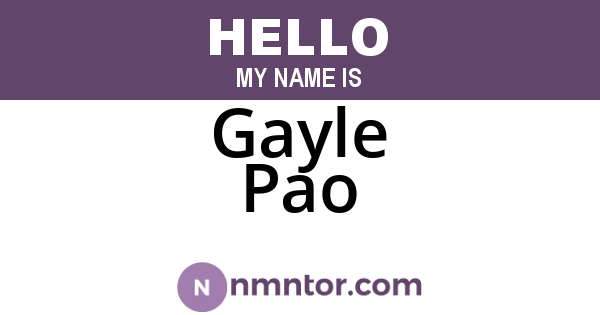 Gayle Pao