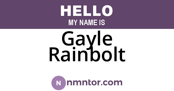 Gayle Rainbolt