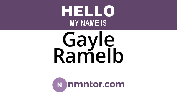Gayle Ramelb