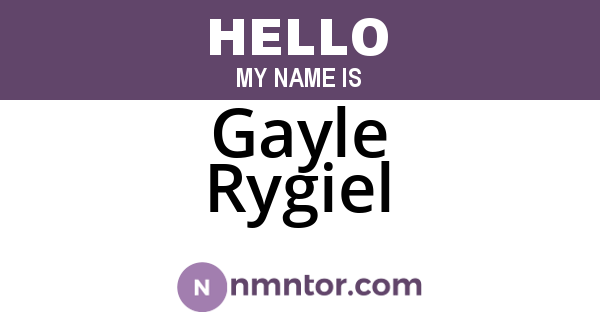 Gayle Rygiel