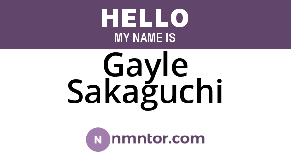 Gayle Sakaguchi