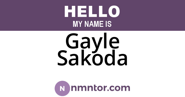 Gayle Sakoda