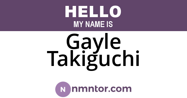 Gayle Takiguchi