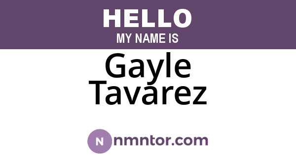 Gayle Tavarez