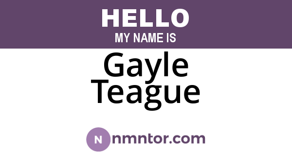 Gayle Teague
