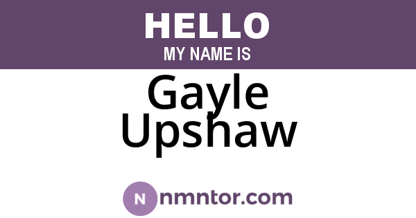 Gayle Upshaw