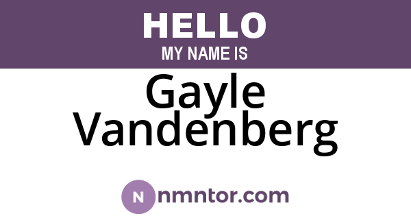Gayle Vandenberg