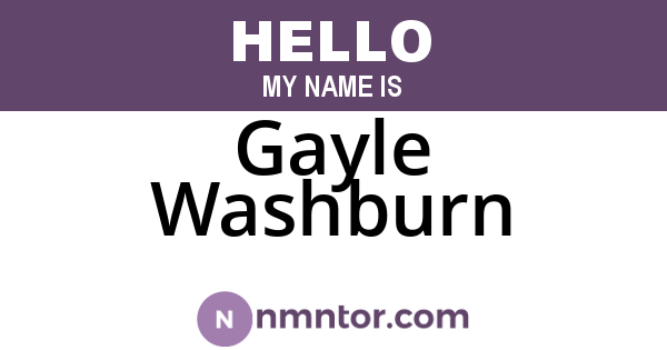 Gayle Washburn