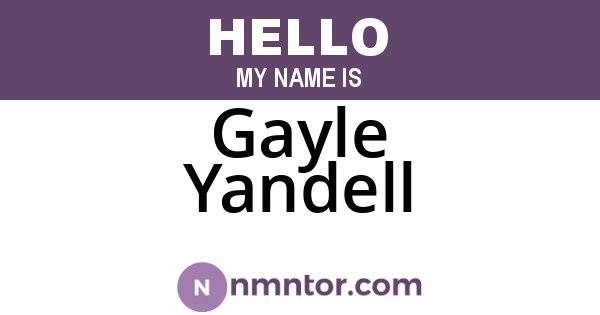Gayle Yandell