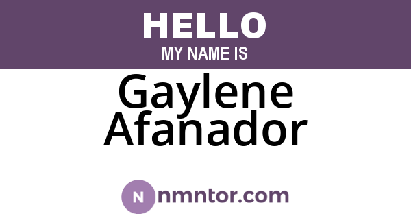 Gaylene Afanador