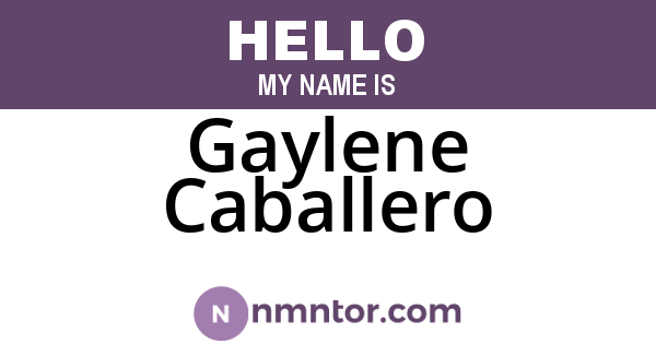 Gaylene Caballero