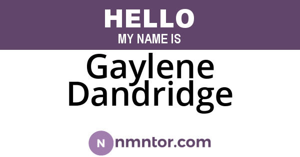 Gaylene Dandridge