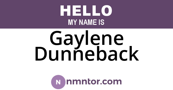 Gaylene Dunneback
