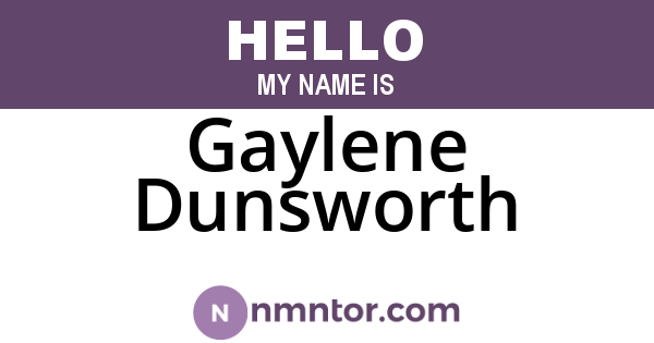 Gaylene Dunsworth