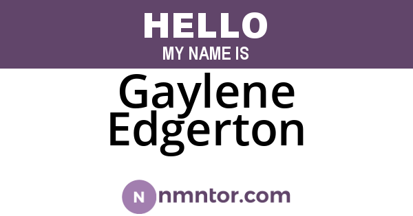 Gaylene Edgerton