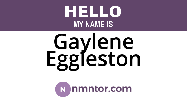 Gaylene Eggleston