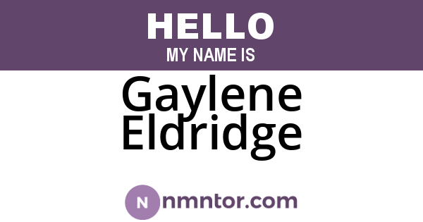 Gaylene Eldridge