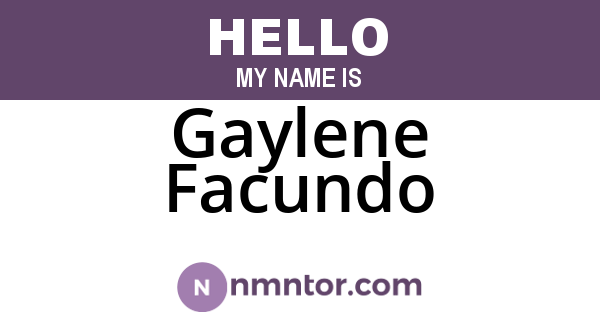 Gaylene Facundo