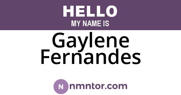 Gaylene Fernandes