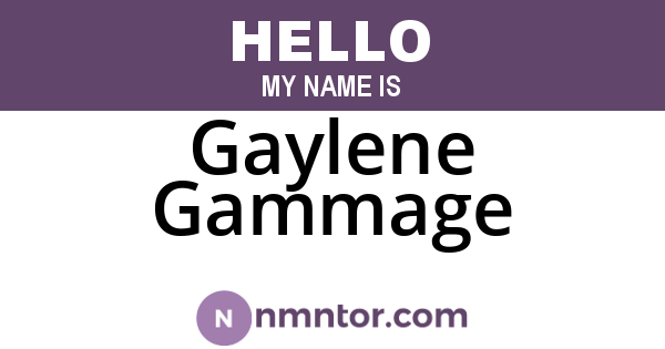 Gaylene Gammage
