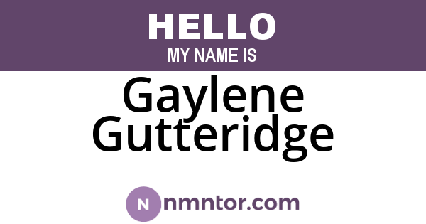 Gaylene Gutteridge