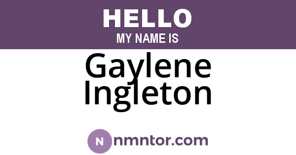 Gaylene Ingleton