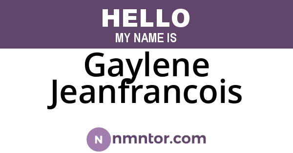 Gaylene Jeanfrancois