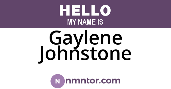Gaylene Johnstone