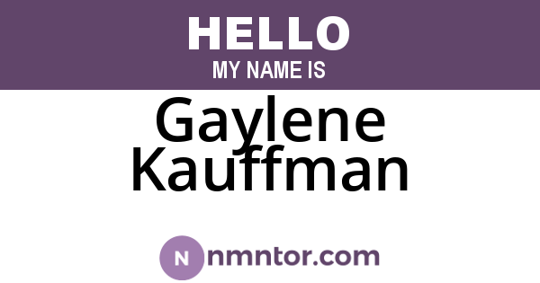 Gaylene Kauffman