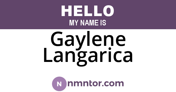 Gaylene Langarica