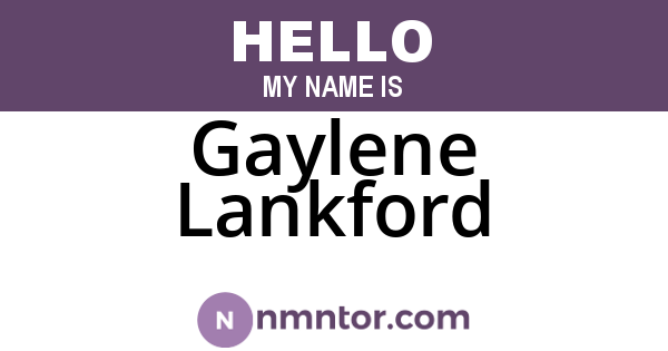Gaylene Lankford